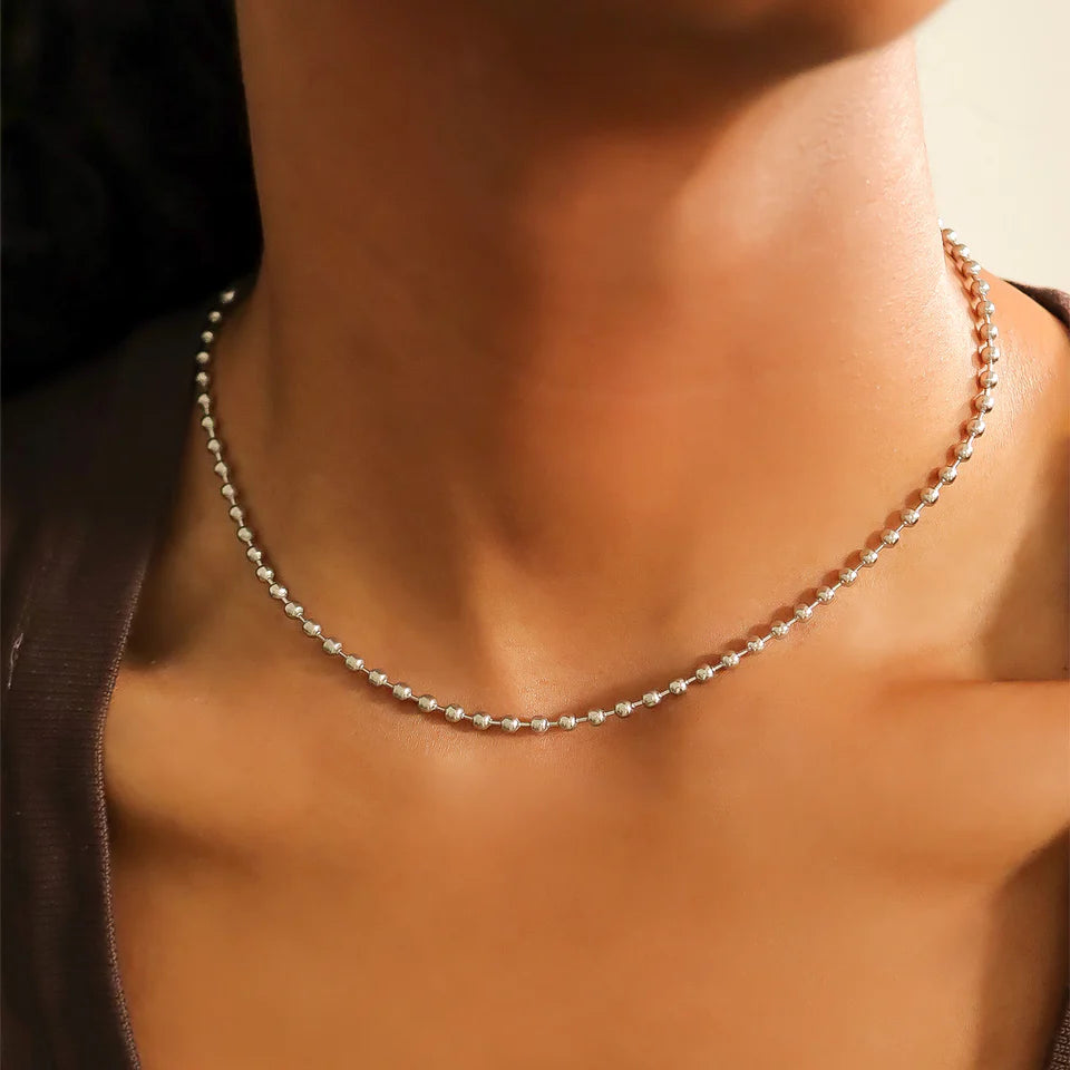 Silver Tone Ball Chain