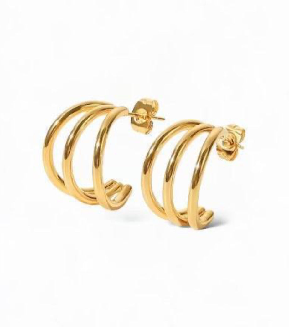 Trio Gold Hoops