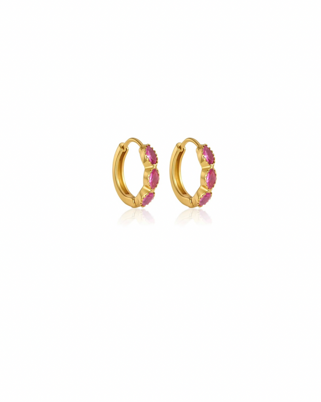 Pink Empress Gold Huggies