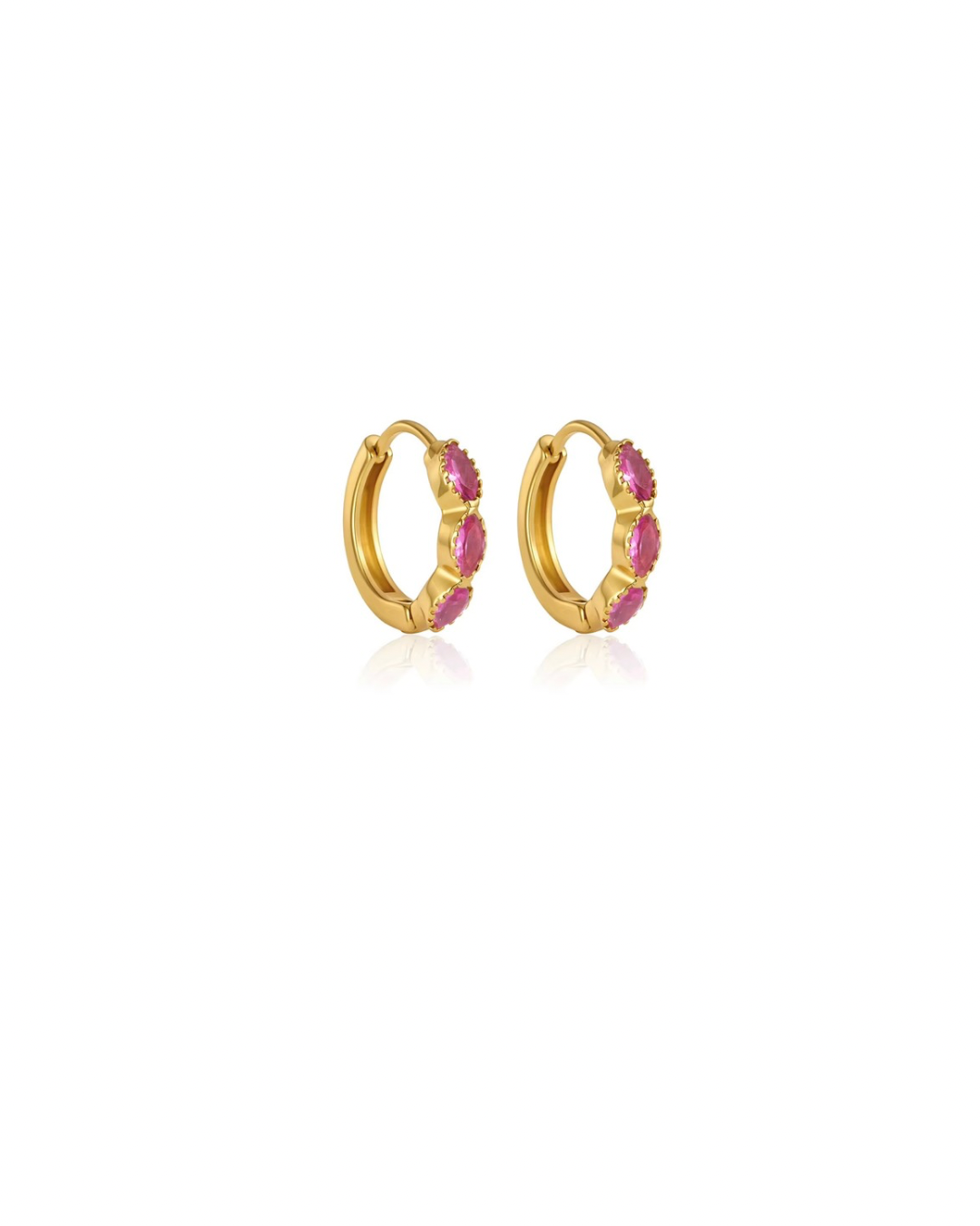 Pink Empress Gold Huggies