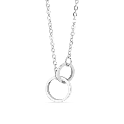 Silver Tone Connected Circle Pendant