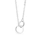Silver Tone Connected Circle Pendant