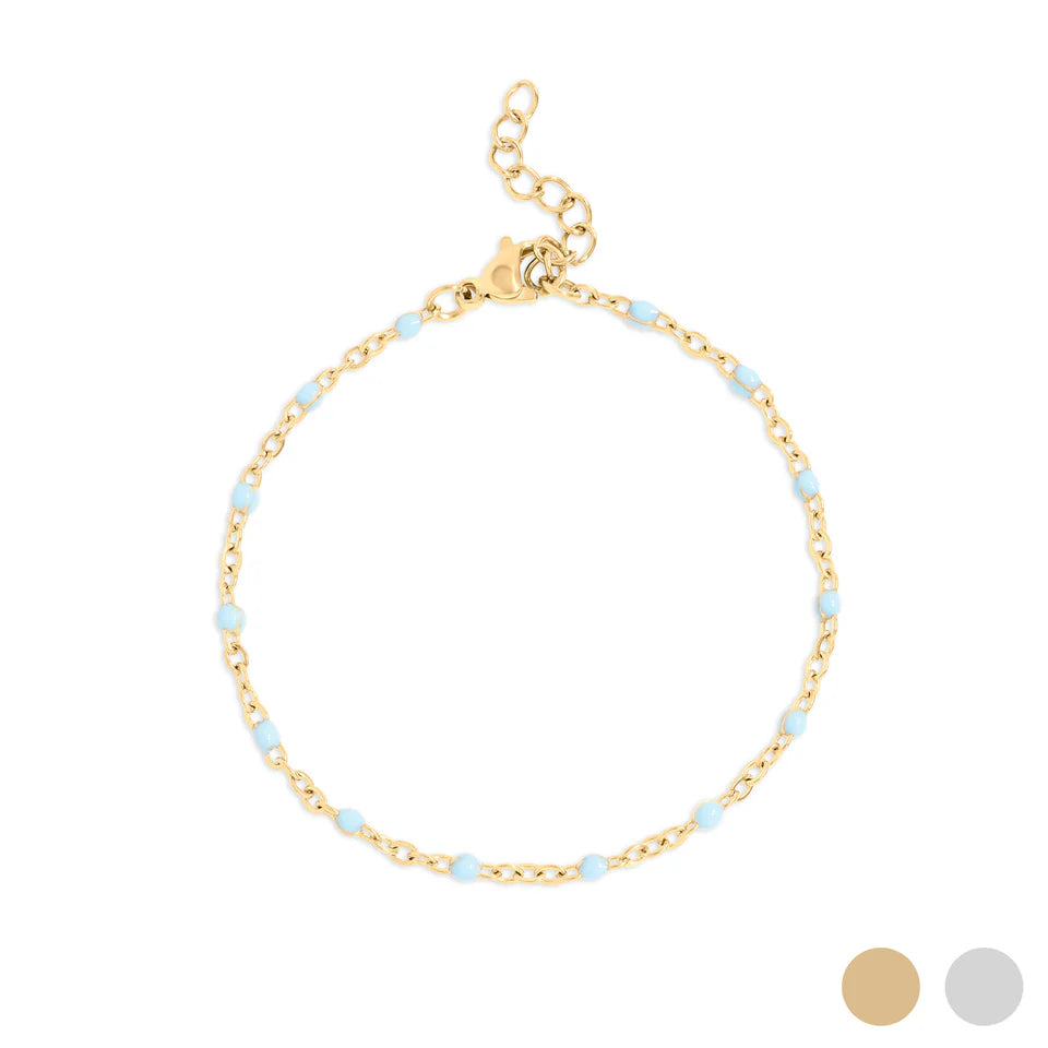 Light Blue Beaded Bracelet
