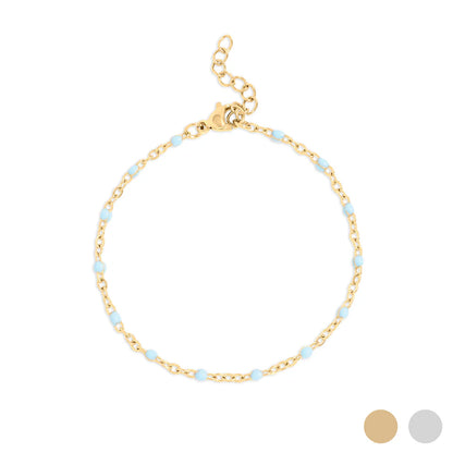 Light Blue Beaded Bracelet
