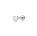 Small Heart Silver Solo Stud