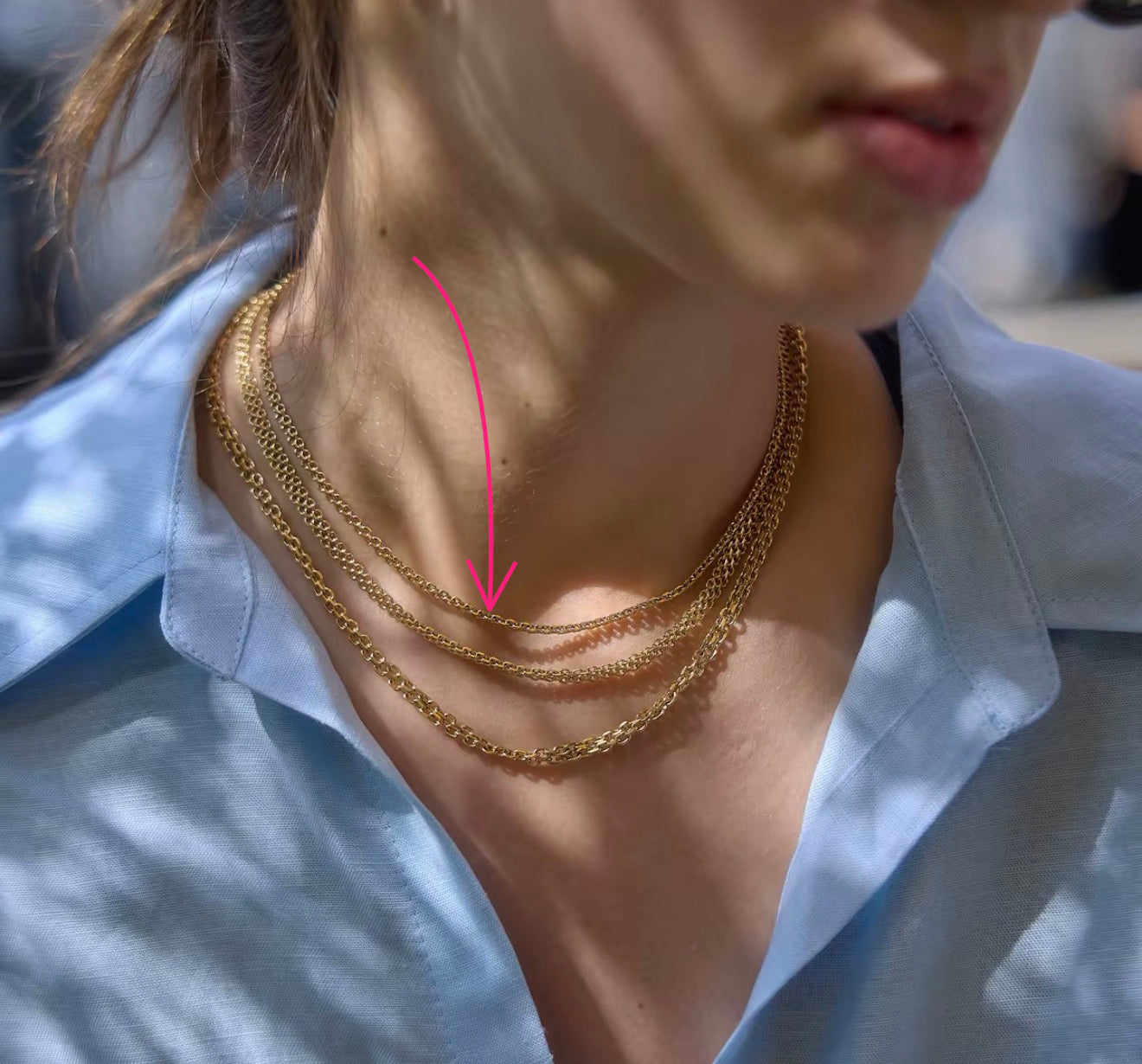 Double Mesh Gold Chain