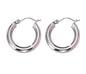 Silver Classic Clasp Hoops