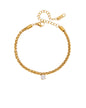 One Stone Braided Bracelet