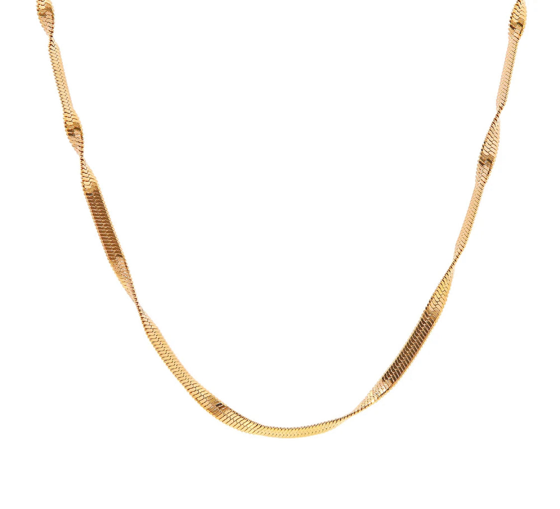 Twist Gold Chain Necklace