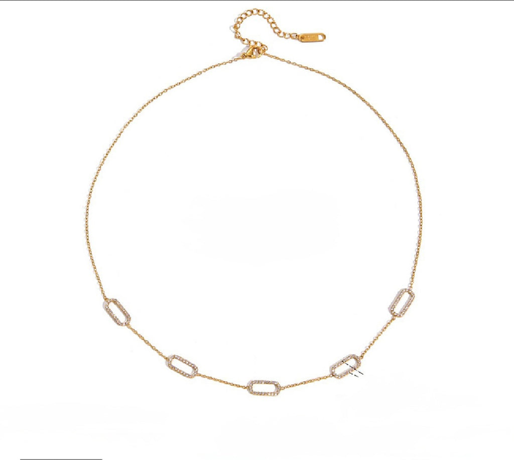 Stoned Oval Chain