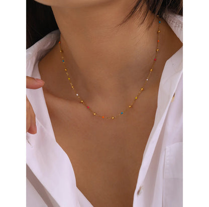 Love Beaded Gold Chain