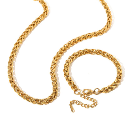 Large Braided Gold Chain