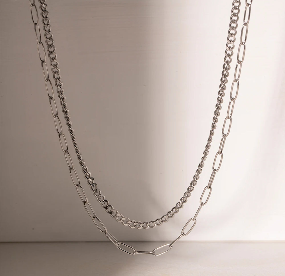 Duo Silver Necklace