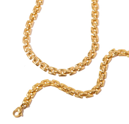 Square Link Gold Chain