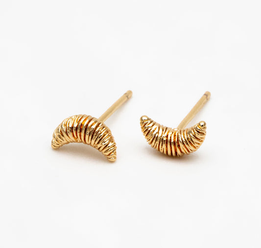 Emily Gold Croissant Studs