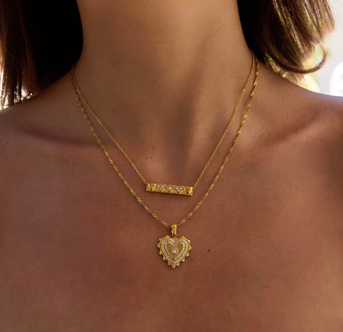 Baroque Style Heart Pendant