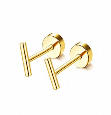 Gold Bar Duo Studs