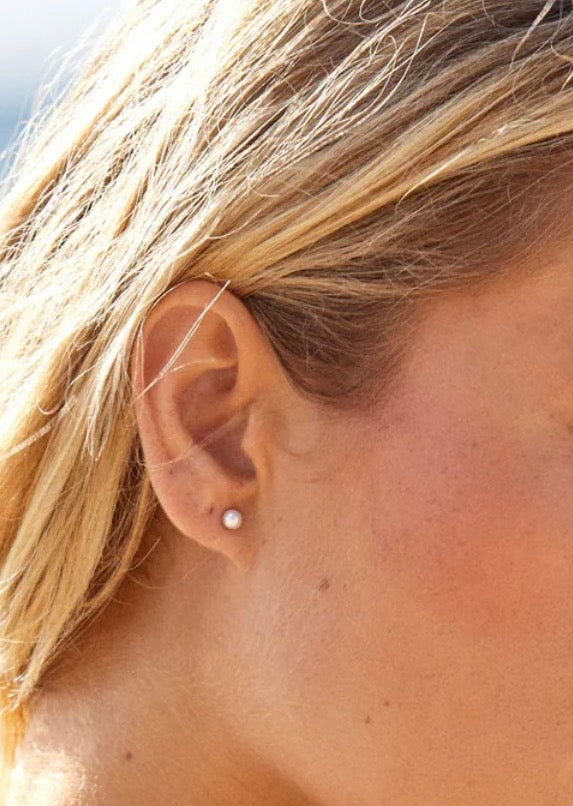 Pearl Gold Duo Studs