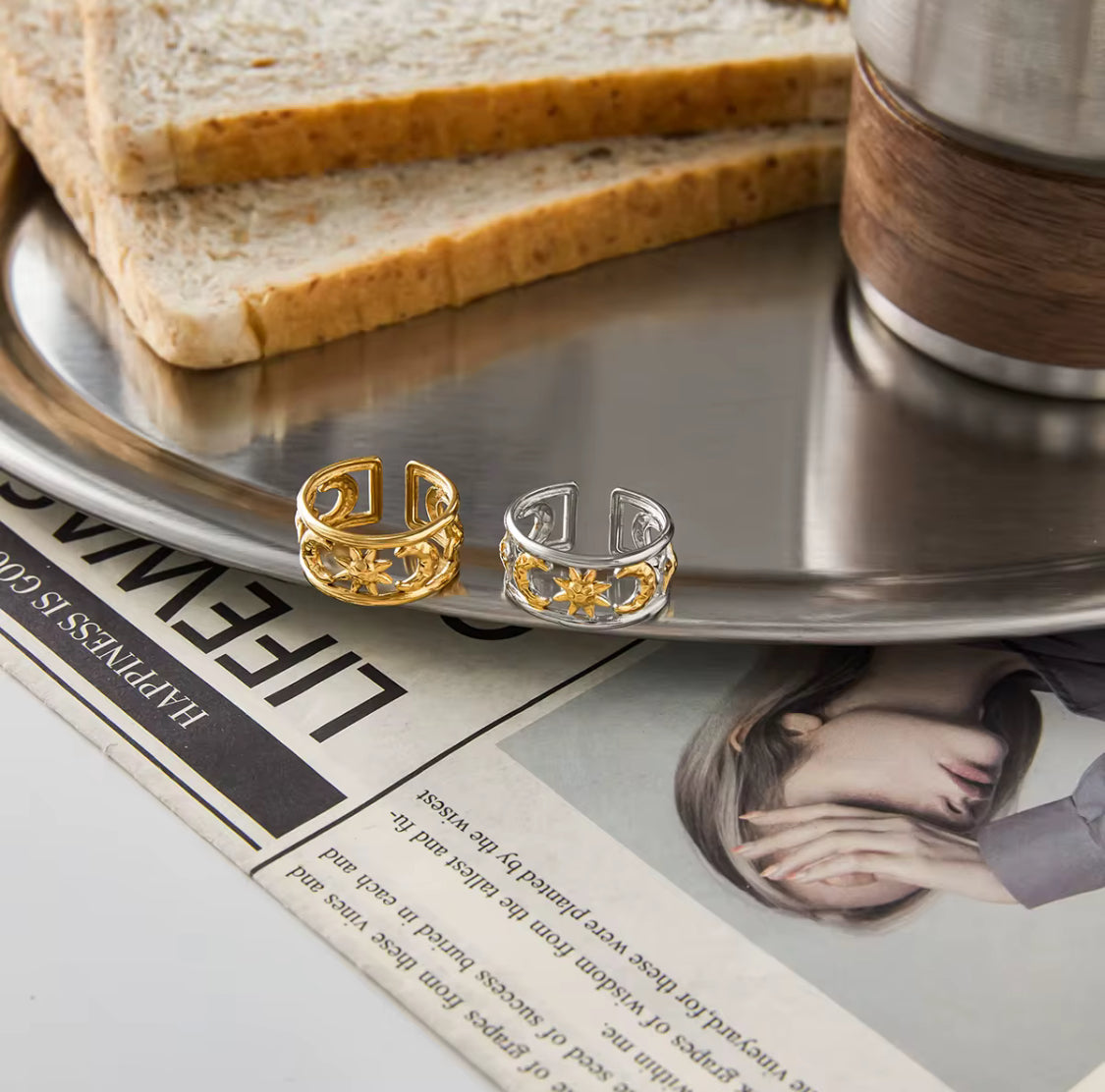 Mixed Metal Celeste Band