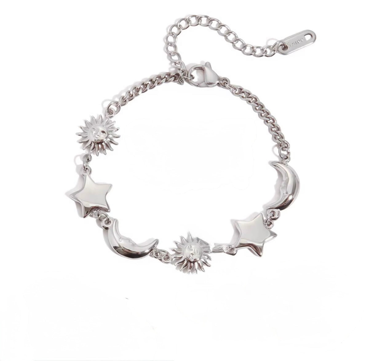 Sun Moon Stars Gold Bracelet