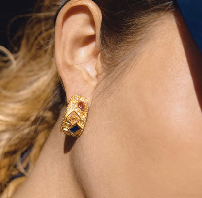 Geo Gem Hoops