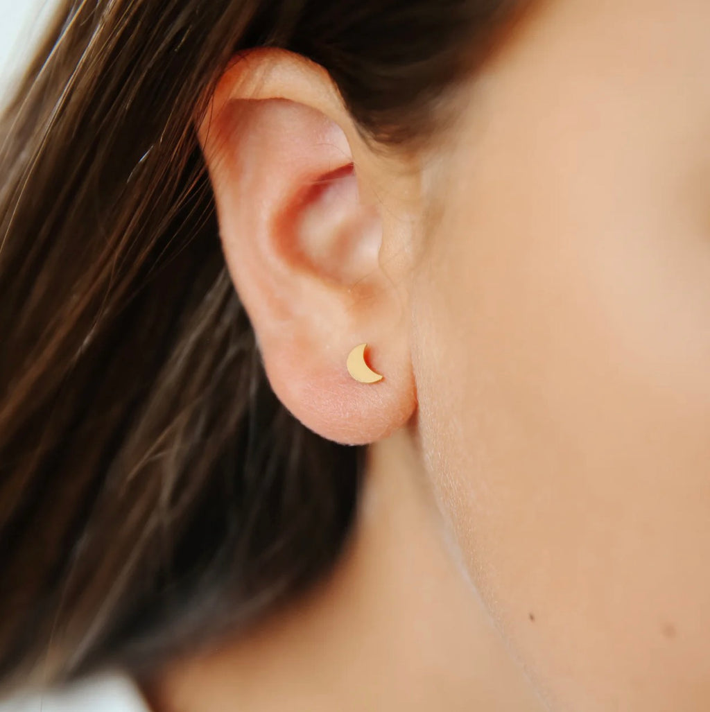 Gold Moon Duo Studs