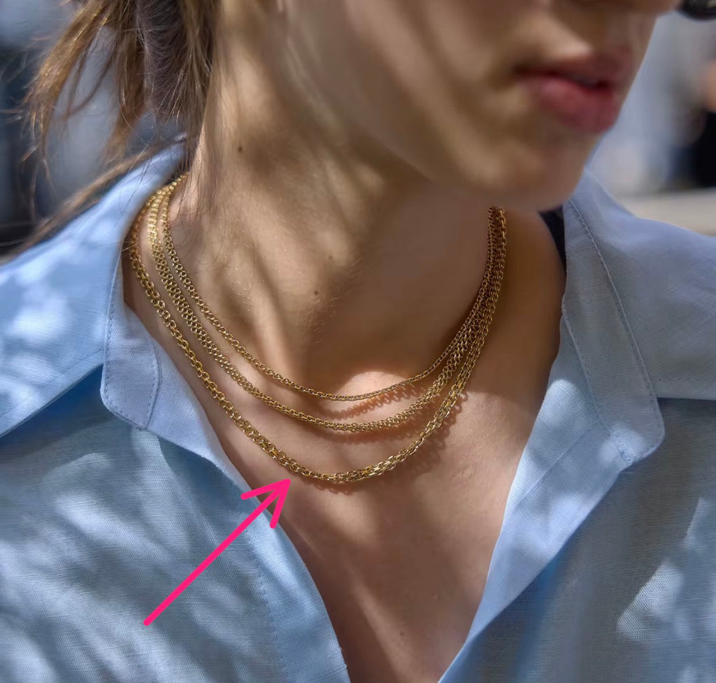 Triple Gold Mesh Chain