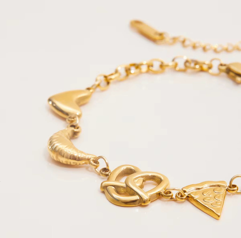 Gold Foodie Bracelet