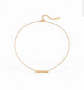 Heart Row Pendant Gold  Chain