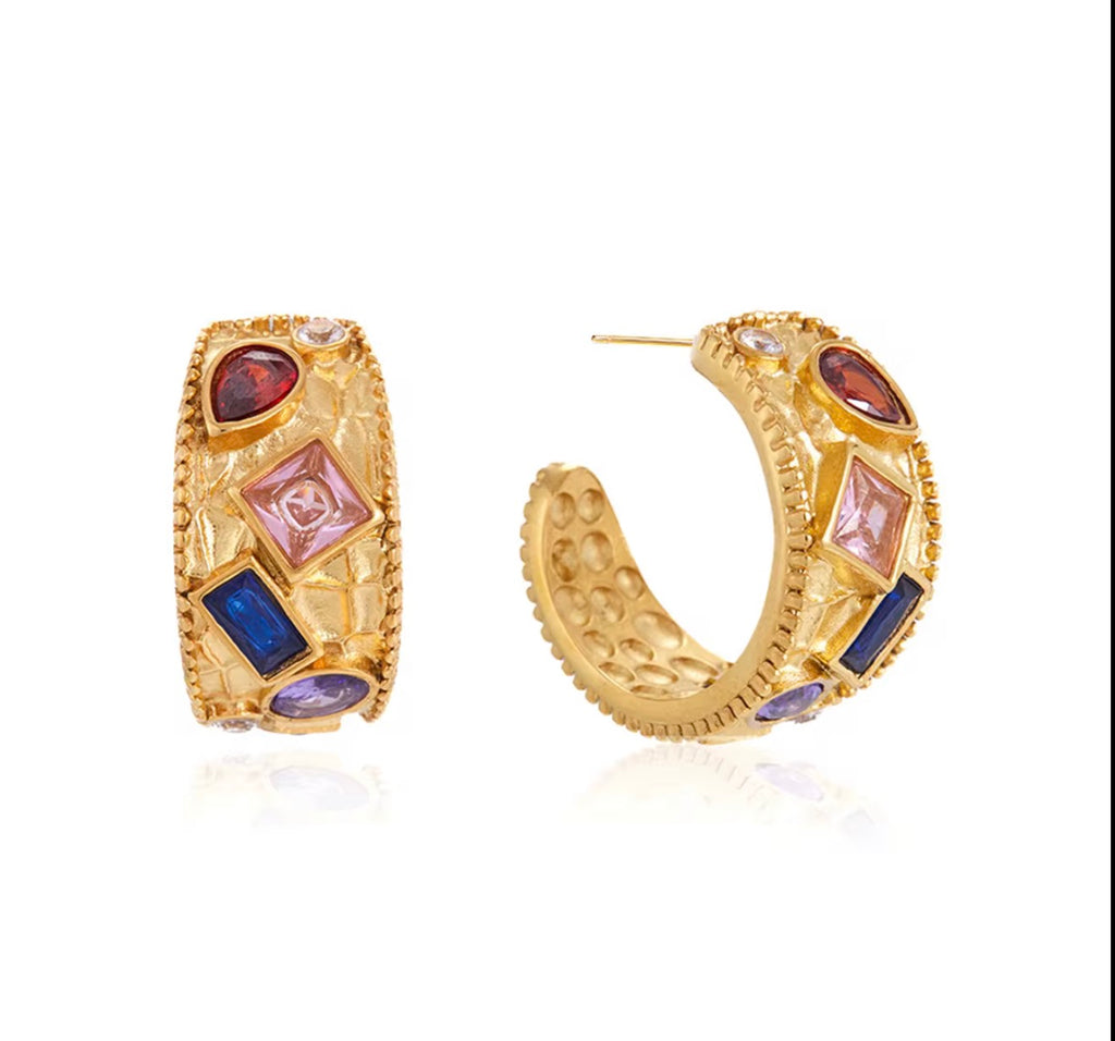 Geo Gem Hoops