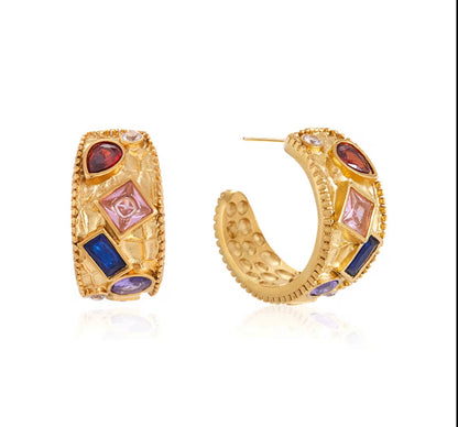 Geo Gem Hoops