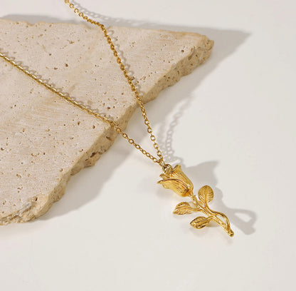 Rose Charm Necklace