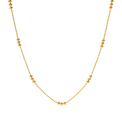 Tri-Beaded Gold Chain