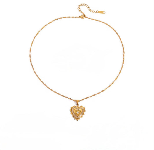 Baroque Style Heart Pendant