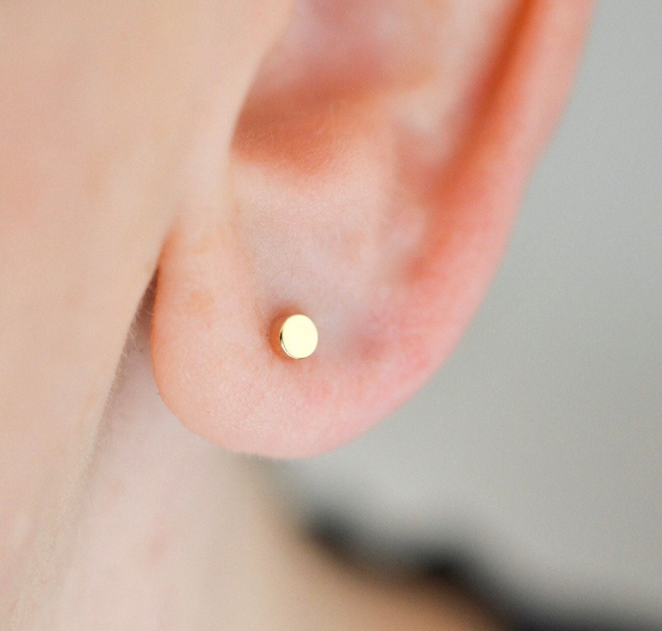 Gold Disc Duo Studs