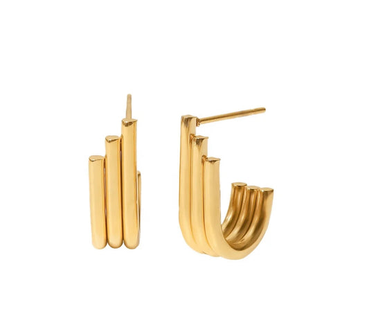 Harp Gold Hoops