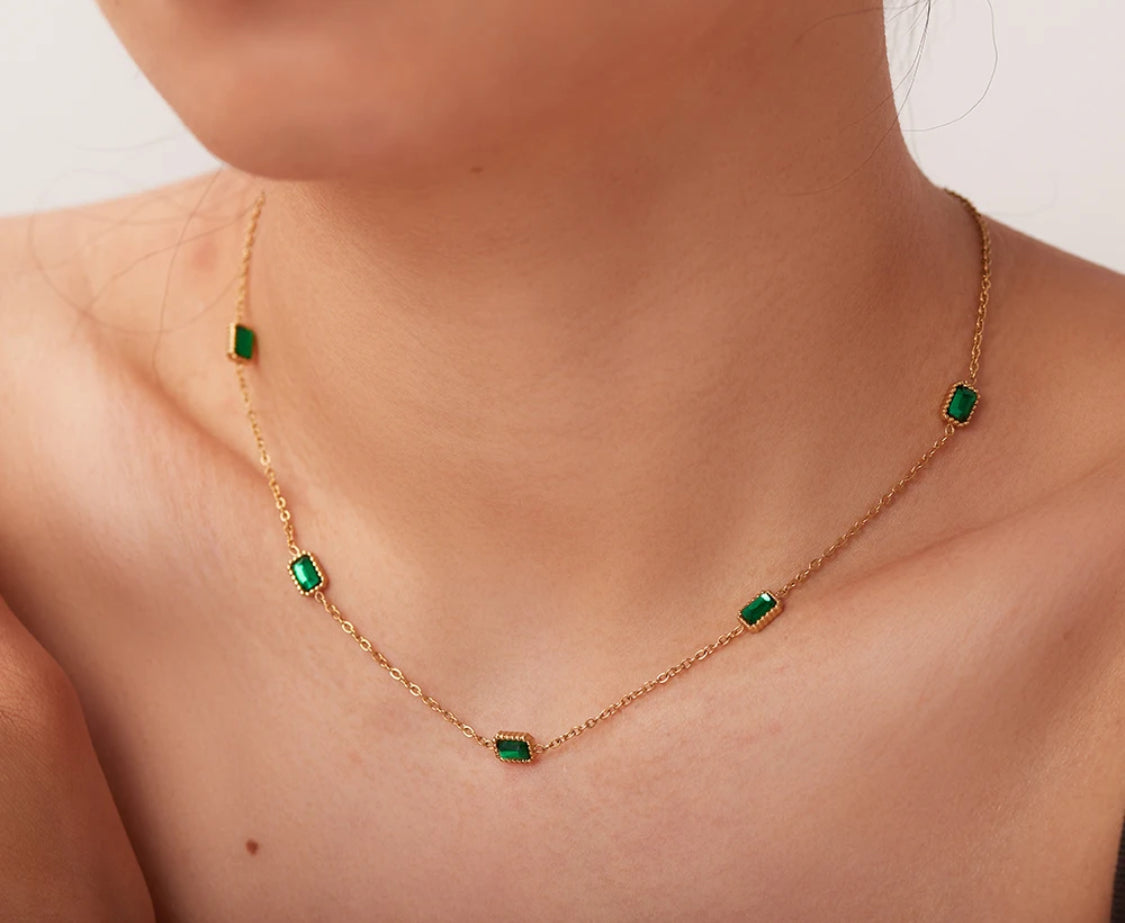 Emerald Charmed Necklace