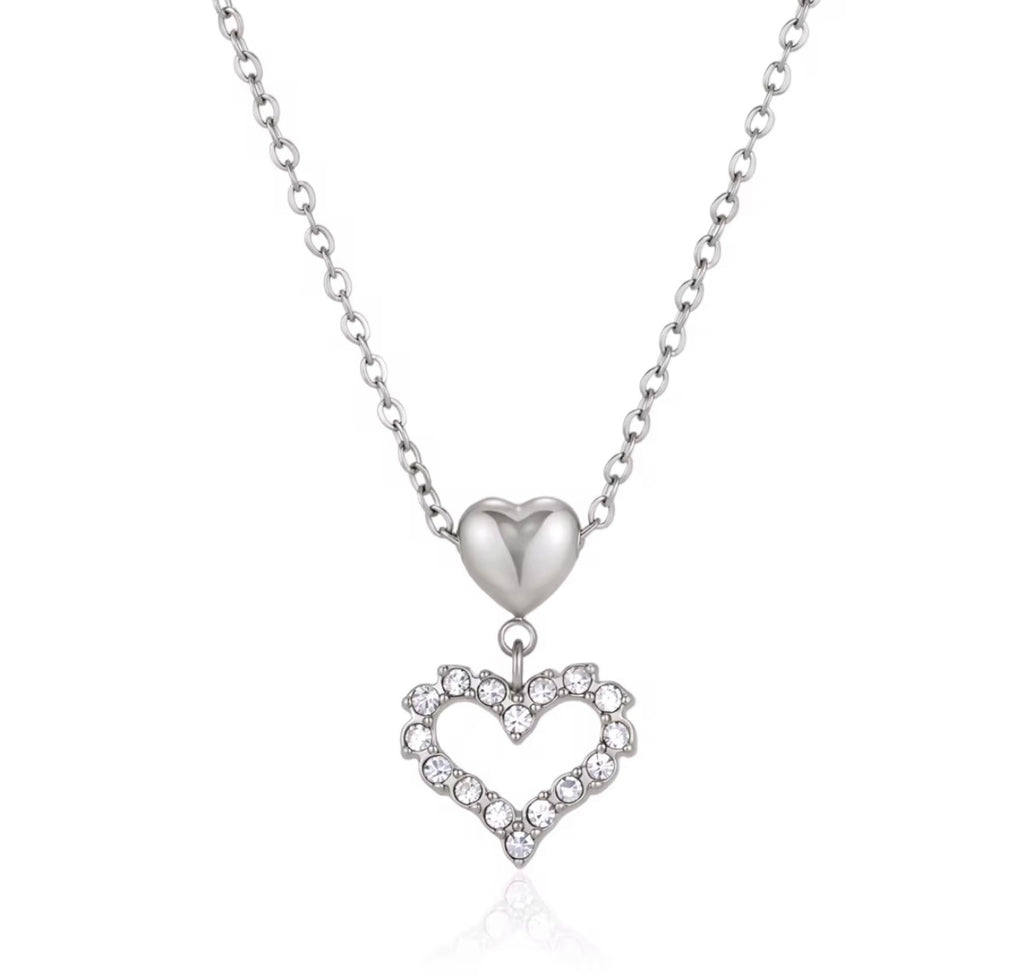 Dainty Two Hearts Pendant