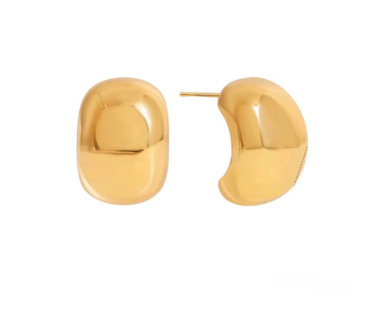 Gold Wide C Hoops