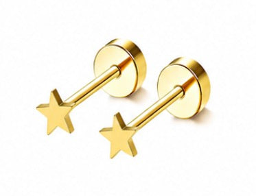 Gold Star Duo Studs
