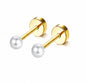 Pearl Gold Duo Studs