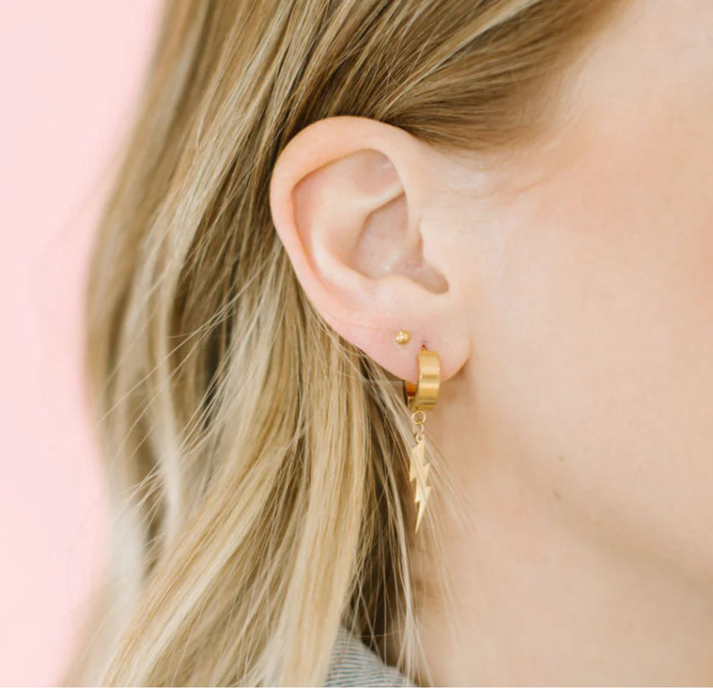 Round Dot Gold Solo Stud
