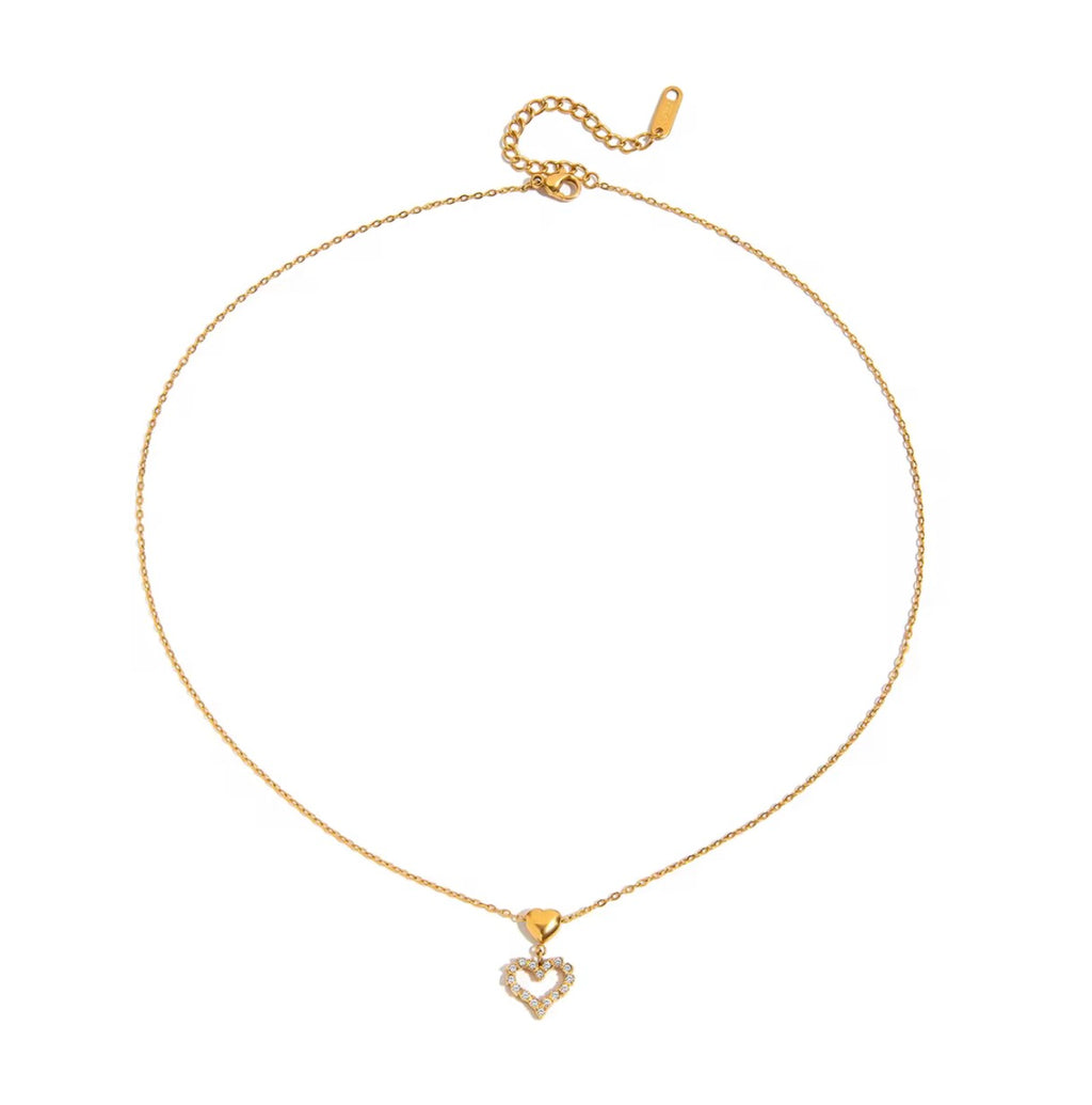 Dainty Two Hearts Pendant