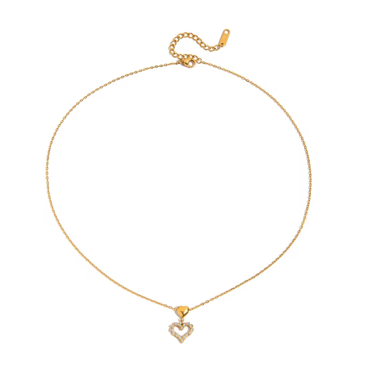Dainty Two Hearts Pendant