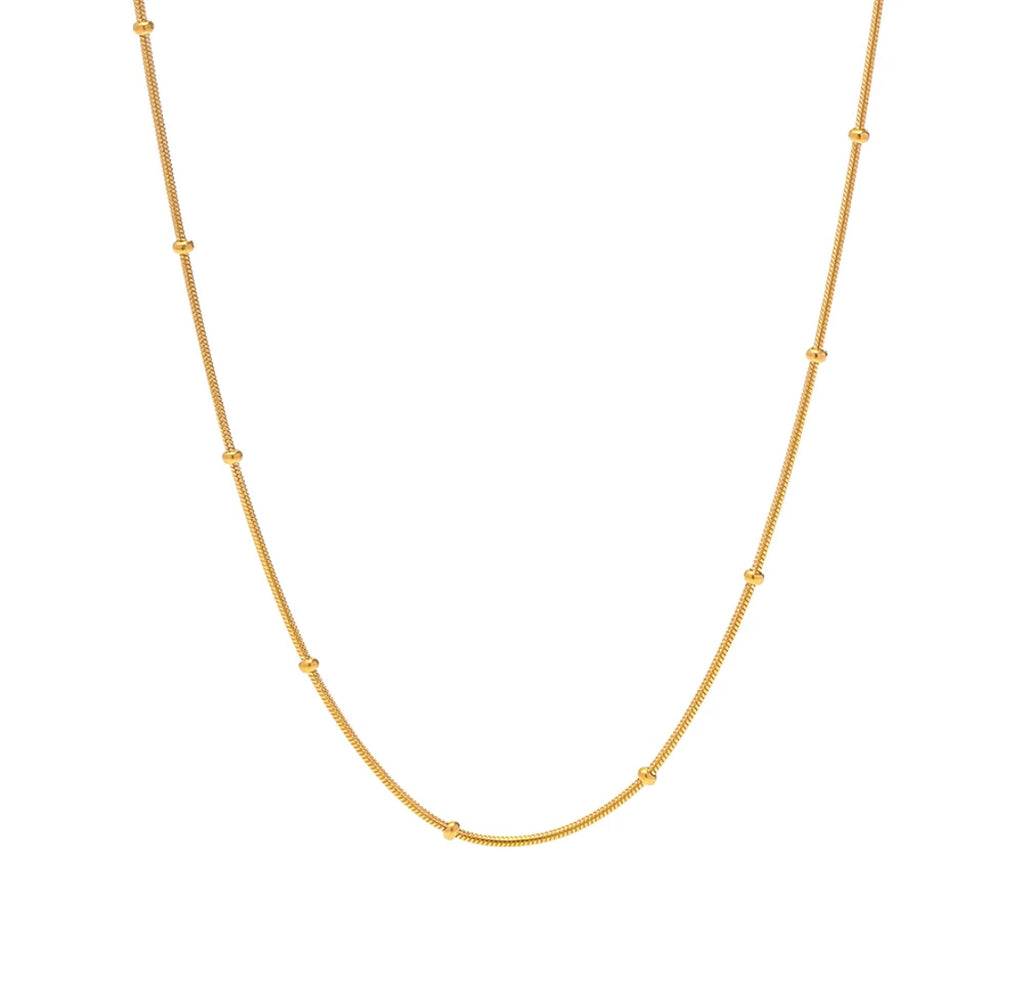 Snake and Ball Gold Chain