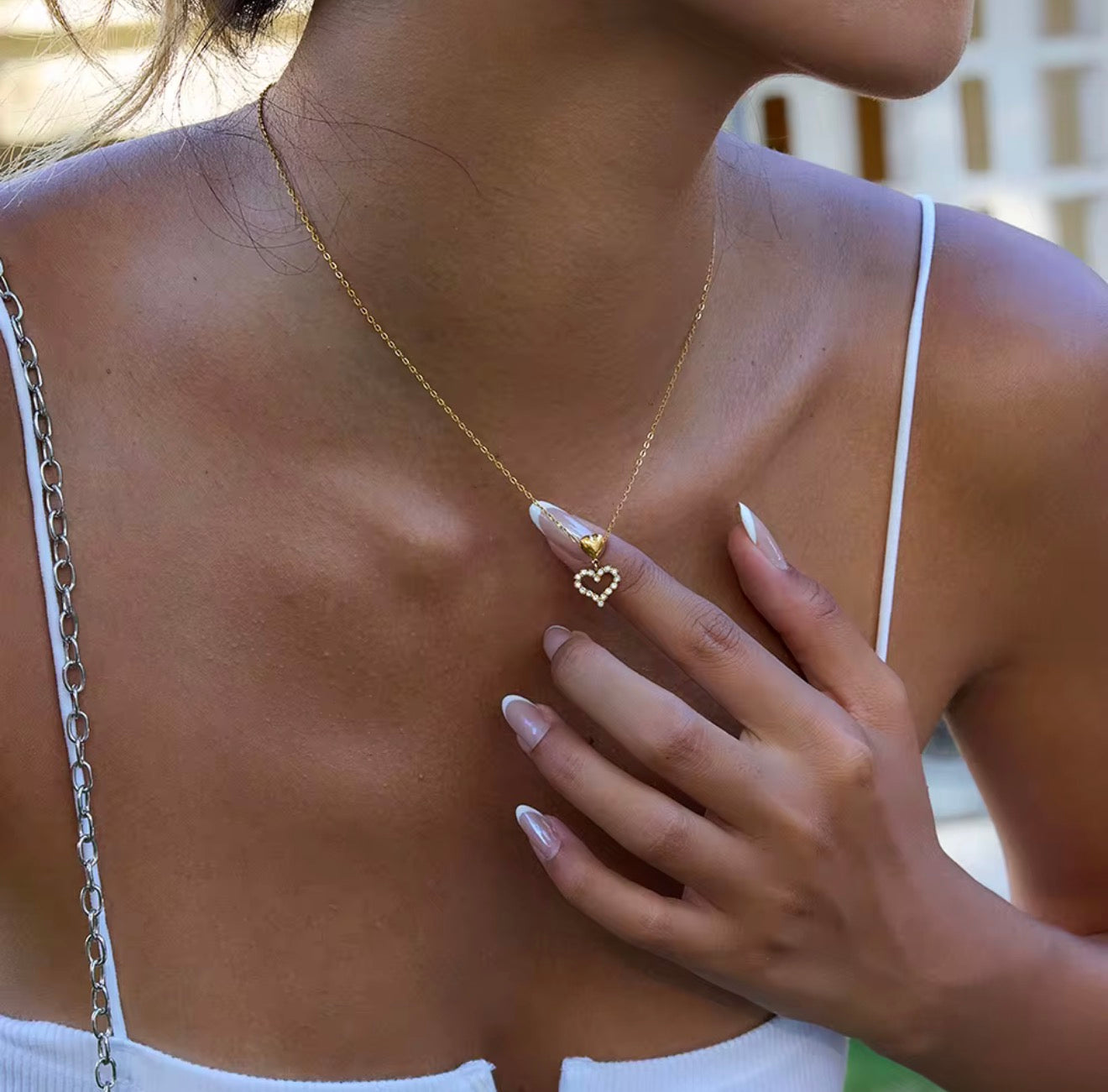 Dainty Two Hearts Pendant