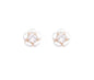 White Flower Pearl Studs