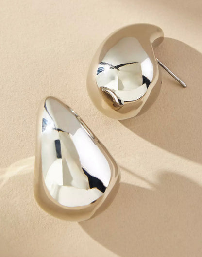 Tear drop Studs Silver