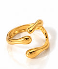 Organic Square Gold Ring