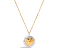 Two Toned Heart Shield Pendant